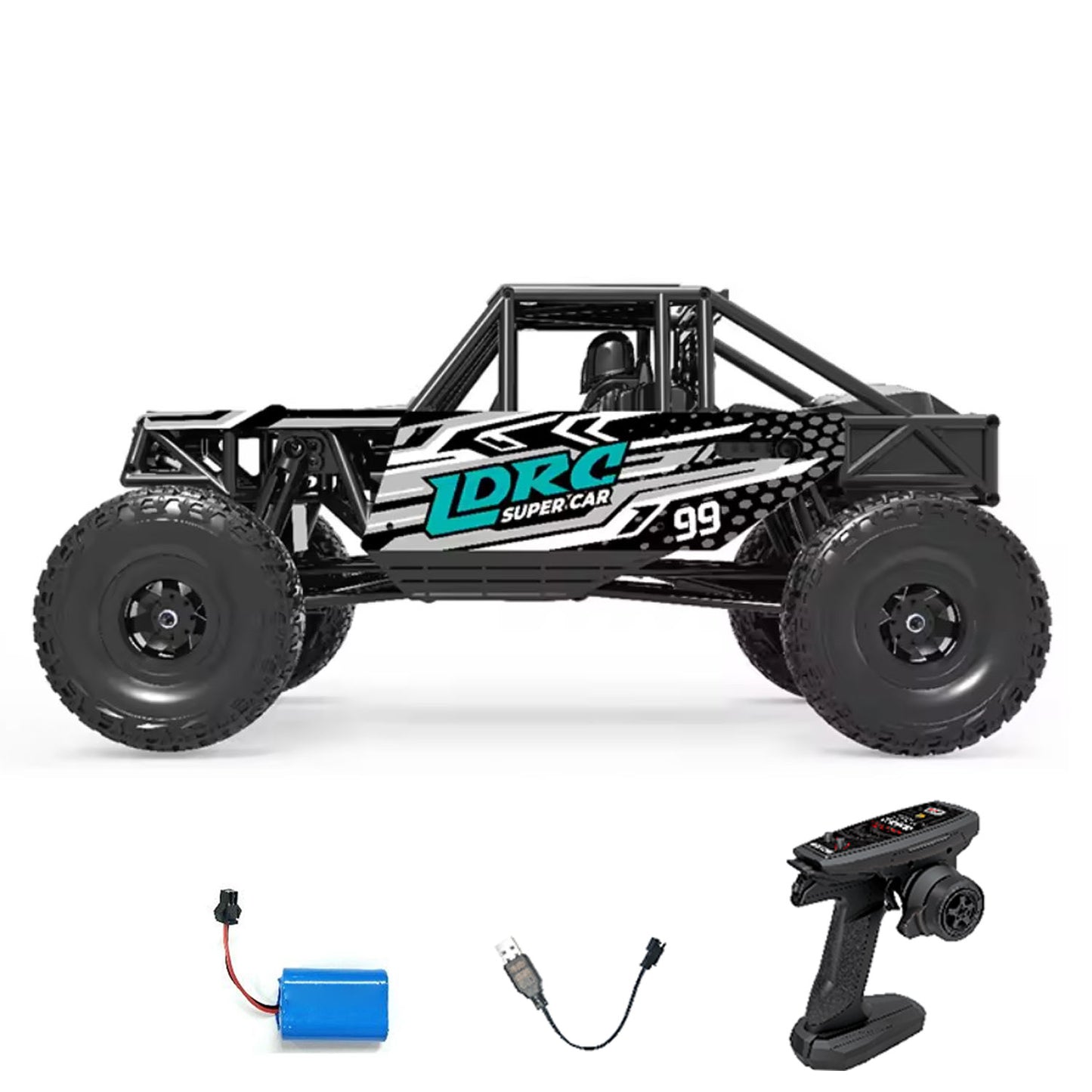 In Stock LDRC LD18499 1/18 2.4G RC Climbing Car 4*4 Remote Control Vehicle 280 Brushed Motor ESC Ready to Go Battery Servo USB Charge
