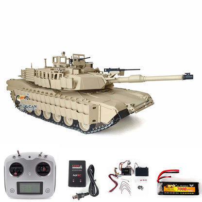 Full Metal 1:16 Painted RC Military Tank 3918 Abrams M1A2 TUSK II Ready to Run Track Car