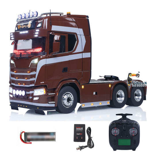 TOUCAN 1/14 Remote Control Tractor Truck 770S 3Speed 6x2 Metal Chassis Axle Lock RC Lorry Vehicle Flysky ST8 Radio RTR Model