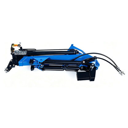 4151AK 1/14 Metal RC Agriculture Tractor Truck 6x6 Farm Lorry Hydraulic Crane Fly Jib Arm 3-Speed Gearbox Sound for Model Collector