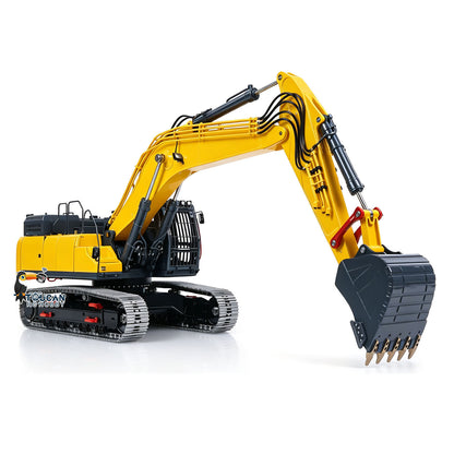 Metal LESU 1/14 Remote Control Hydraulic Tracked Excavator SK500 RC Digger 6CH Valve 3MAP Pump Brass Relief Valve Light System