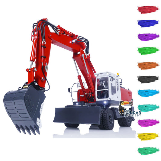 LESU 3 Arms 1/14 RC Hydraulic Equipment ET30H Remote Controlled Excavator Wheeled Digger Painted Assembled Optional Versions