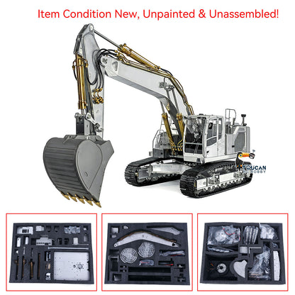 LESU 1:14 Scale LR945 RC Hydraulic Excavator Metal Remote Controlled Earth Digger 945 Model Kits Unassembled Unpainted With Lights