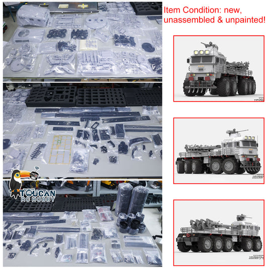 CROSSRC 1/12 10X10 RC Military Truck XX10 T-REX Unpaint Unassembled Remote Control Armored 2-speed Transmission Horn Sound Effect