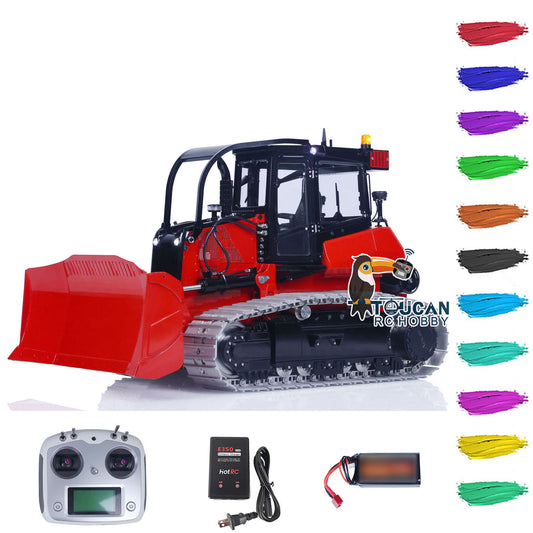 LESU Metal 1/14 Hydraulic RC Bulldozer Aoue 850K RTR Remote Control Dozer Hobby Model Electric Car Painted Assembled