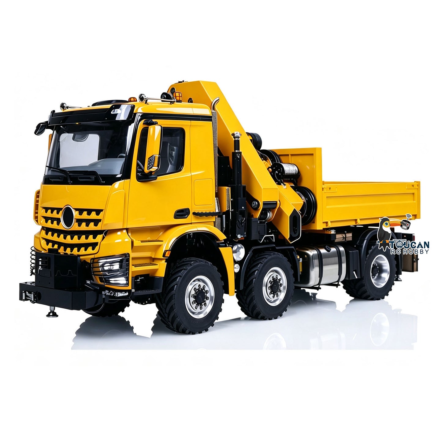 4151AK 1/14 Metal RC Agriculture Tractor Truck 6x6 Farm Lorry Hydraulic Crane Fly Jib Arm 3-Speed Gearbox Sound for Model Collector
