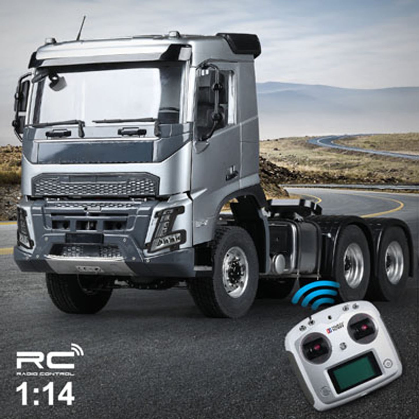 Double E 1/14 6*6 RC Tractor Truck FMX Remote Control Simulation Vehicle 2Speed Metal Chassis Rail Axle Locks Sound System