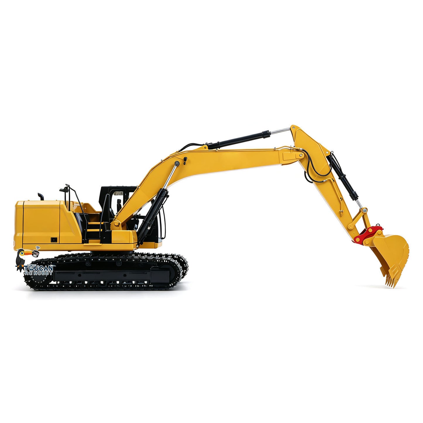 TOUCAN RC HOBBY Metal 1/14 Remote Control Hydraulic Excavator 320 3Ways Valve RC Digger Engineering Vehicle ST8 Radio Lights Battery RTR Model