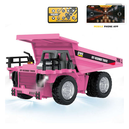 1/64 Remote Control Dumper HG4 431 Alloy Plastic Construction Vehicle Electric Lifting RC Tipper Desktop Model Collection Gift