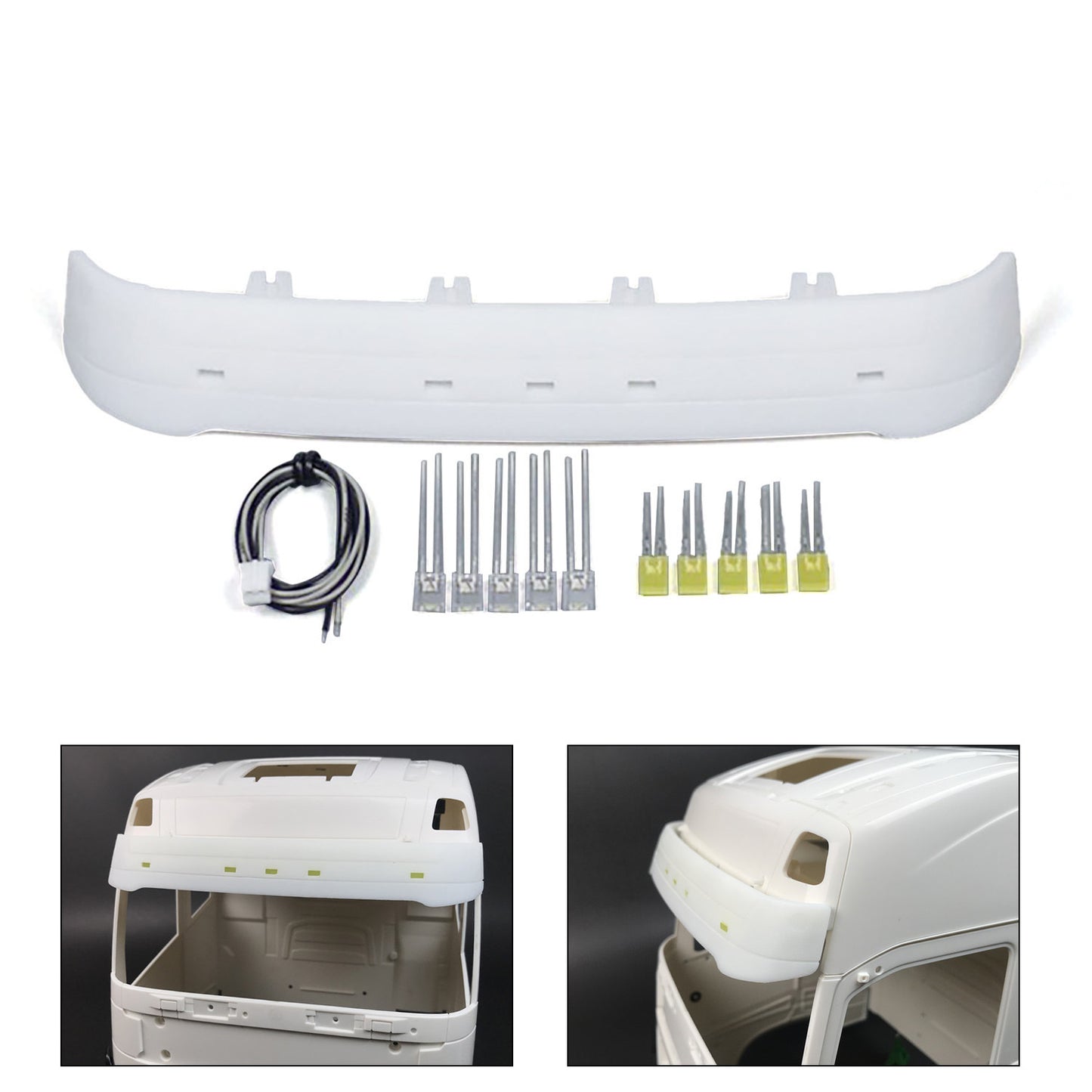 Plastic Sun Visor for 1/14 DIY Tamiya 56375 FH16 XL750 Remote Control Tractor Truck 56360 Model Timber Car RC Lorry Upgrade Part