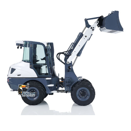LESU AOUE MCL8 1/14 4X4 Metal Hydraulic RC Wheel Loader A0015 RTR Towing Hook I6S Radio Controller 4 Ways Valve Rear Axle Differential Lock Sound Light System