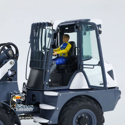 LESU AOUE MCL8 1/14 4X4 Metal Hydraulic RC Wheel Loader A0015 RTR Towing Hook I6S Radio Controller 4 Ways Valve Rear Axle Differential Lock Sound Light System