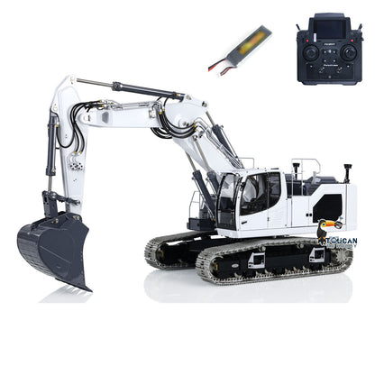 LESU Aoue LR945 1/14 Metal RC Excavator B0017 RTR 7CH Hydraulic Valve 3-Arm Digger PL18EV Lite Remote Controller LED Lights for Hobby Collectors