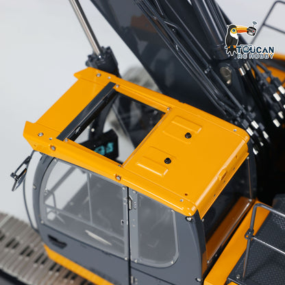 LESU Aoue LR945 1/14 Metal RC Excavator B0017 RTR 7CH Hydraulic Valve 3-Arm Digger PL18EV Lite Remote Controller LED Lights for Hobby Collectors