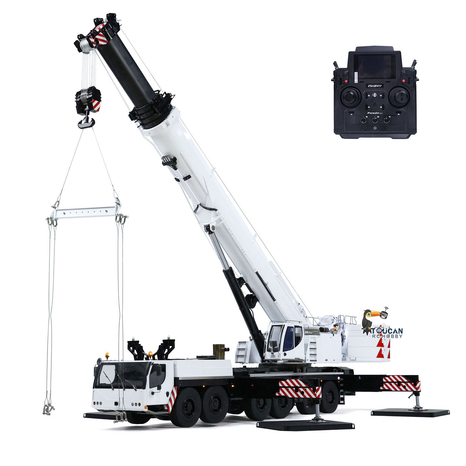 Eyewhale D1350 LTM1350 1/14 Metal RC Hydraulic Mobile Crane Truck for Heavy Construction Model