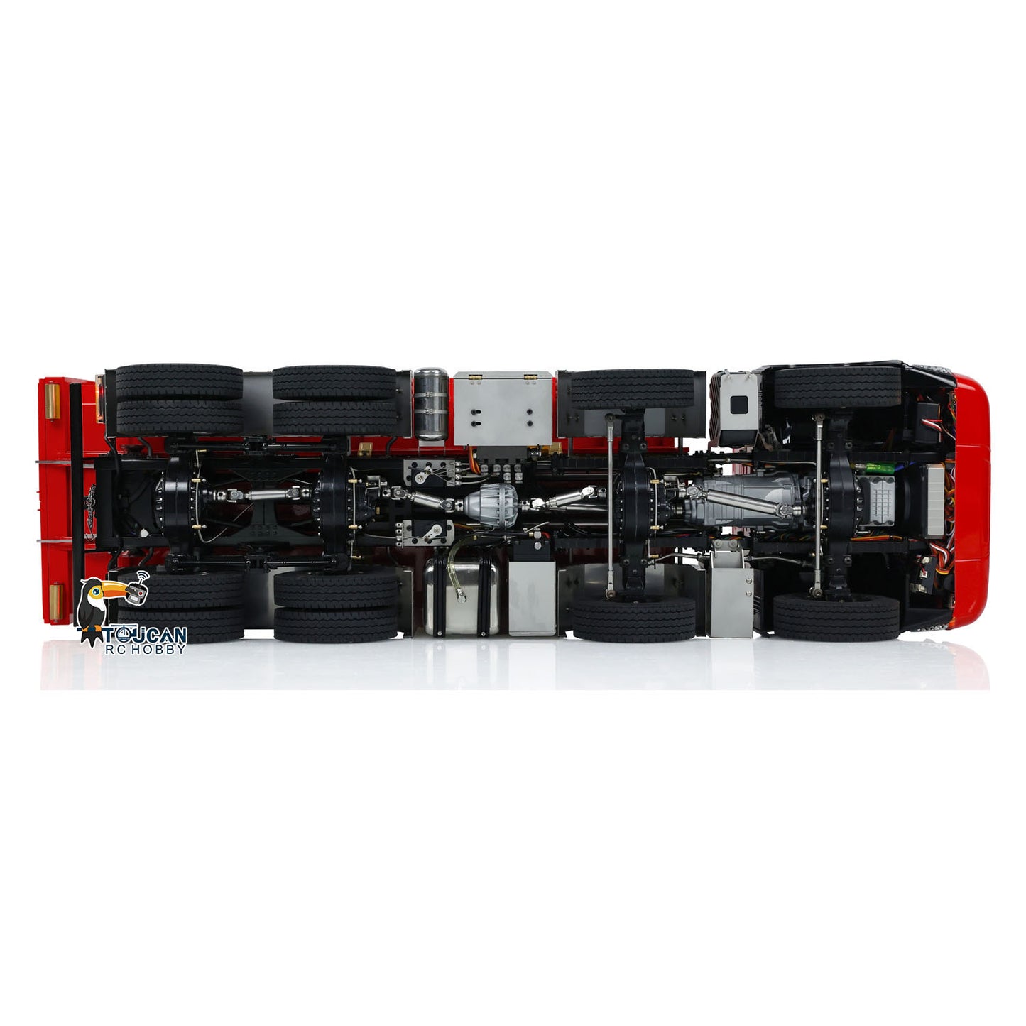 1/14 8x8 RC Hydraulic Equipment Radio Controlled Roll Off Dumper Trucks Full Dump Truck U-shaped Short High Bucket Timber Flatbed