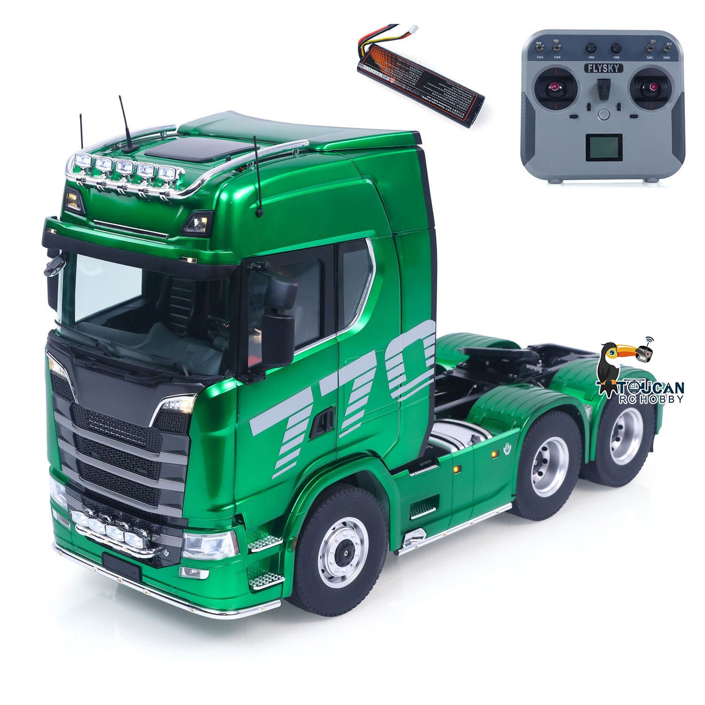 In Stock 1/14 KABOLITE 6*6 Remote Control Tractor Truck 770S 2Speed Gearbox Axle Locks Electric Windshield Wiper Openable Door RTR