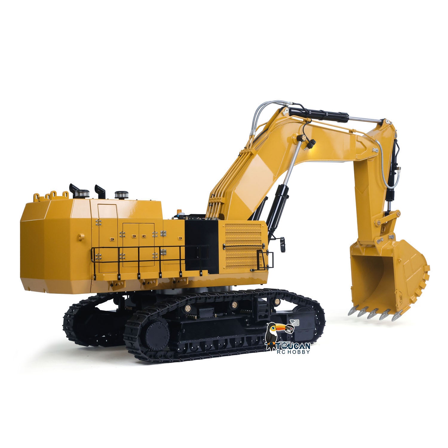 TENGDA 6015B 1/14 Metal RC Hydraulic Excavator Light Sound LCD Display Copper Cylinders