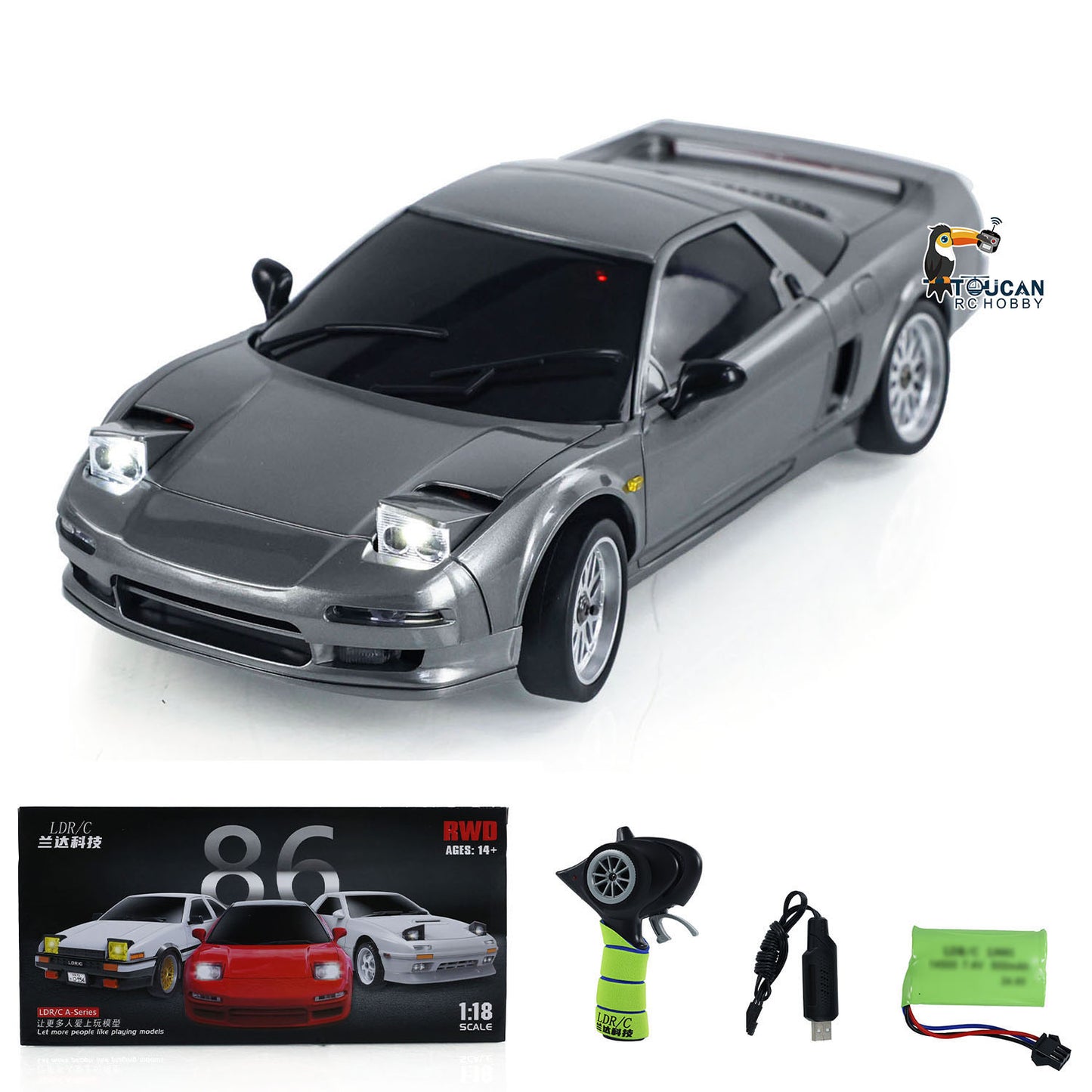 Fast Free Shipping 1/18 RWD RC Racing Drift Car 4x2 Electric Vehicles Model Gyroscope LDRC LD1803