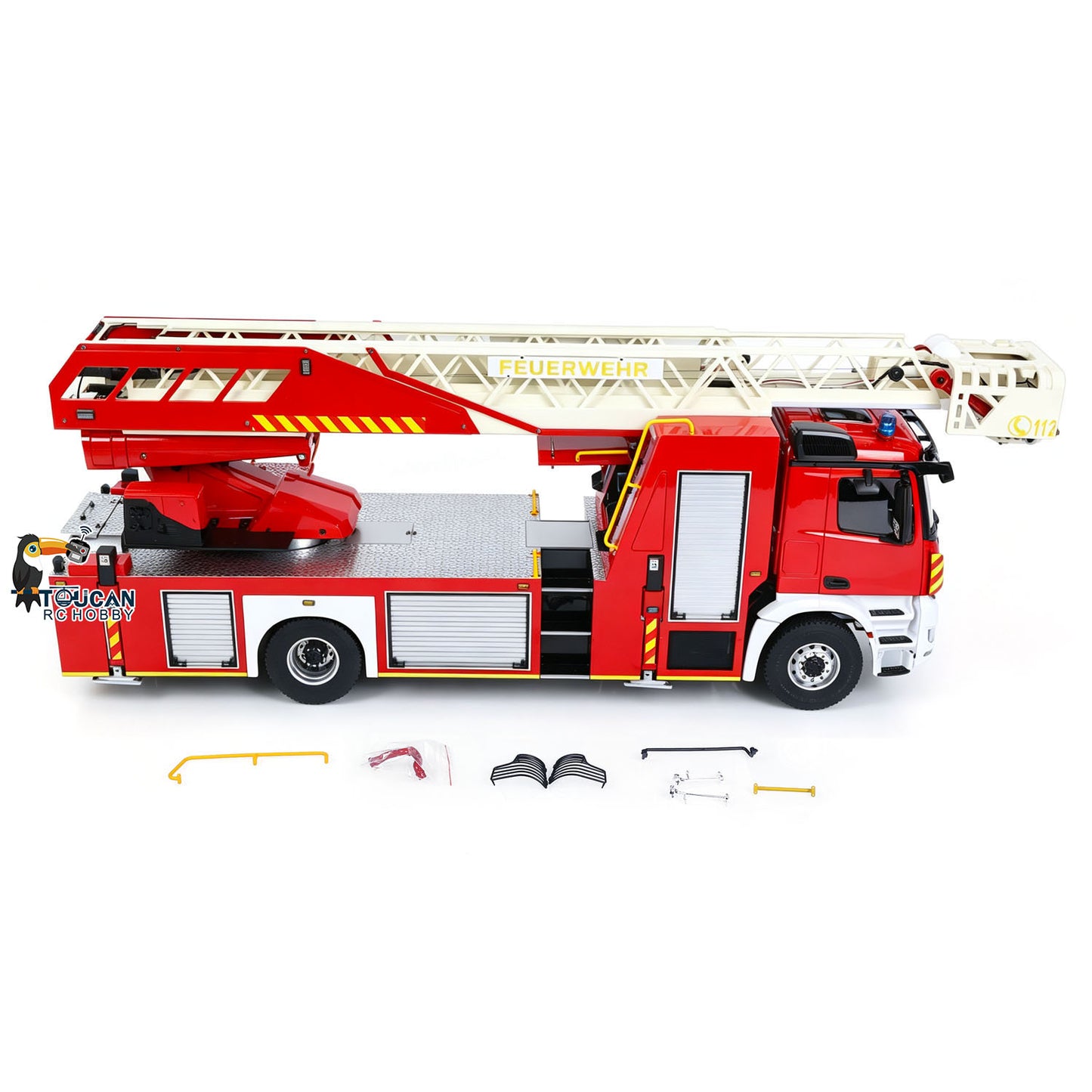 2Speed 1/14 4*4 Metal Chassis Electric Remote Control Lift Ladder Fire Truck RC Model Vehicle Radio No Battery Charger