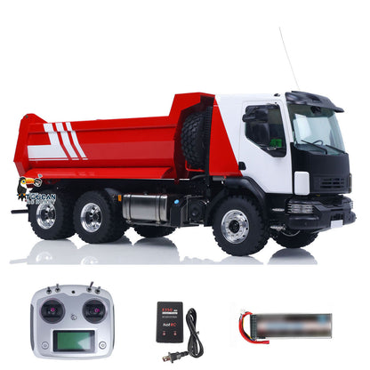LESU Z0032 1/14 Metal Hydraulic RC Dump Truck 2 Speed Transmission Differential Lock Axles Sound Light for Engineering Vehicle Enthusiast