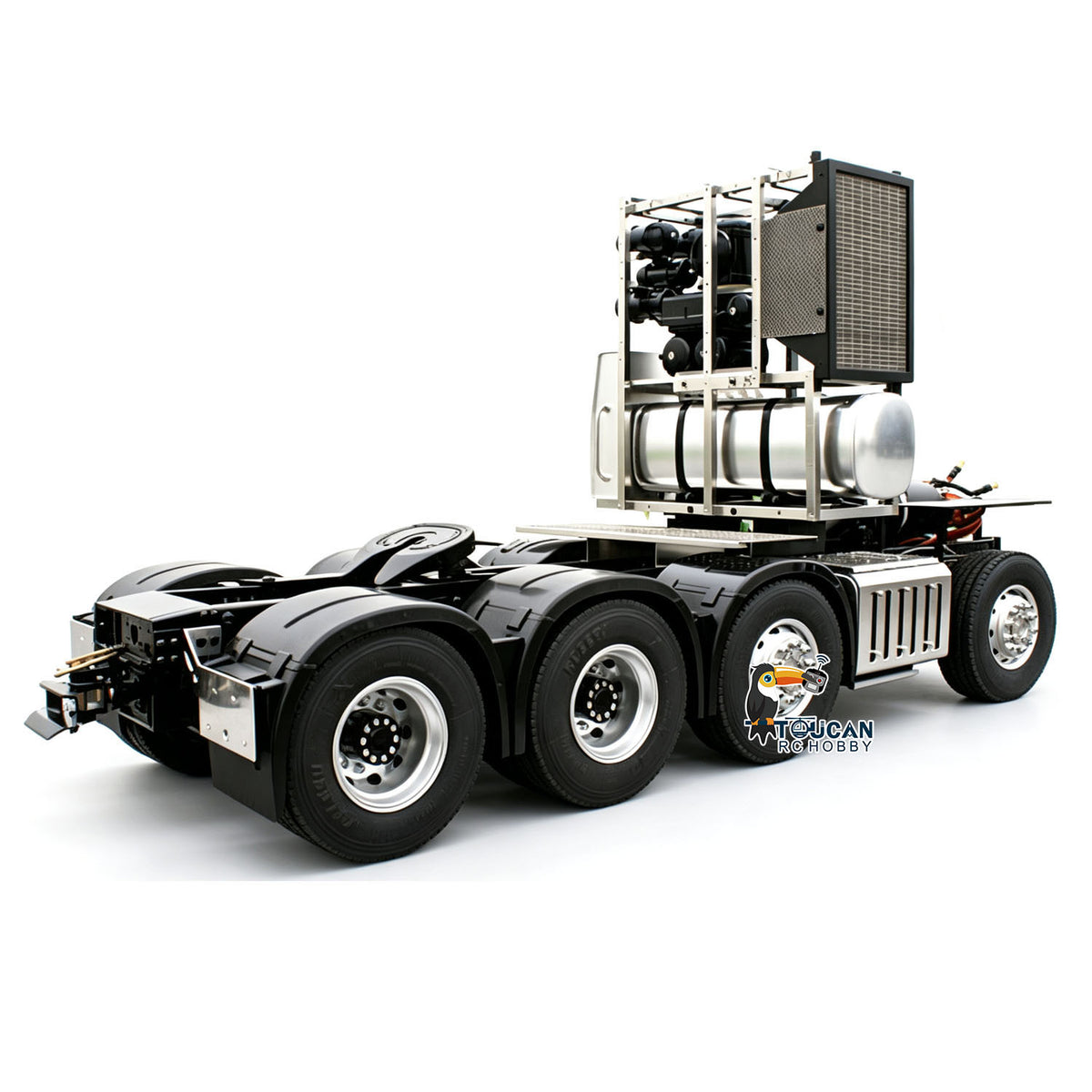 TOUCAN RC HOBBY LESU 8x8 Aluminum Alloy RC Truck Chassis Heavy-Duty Vehicle Frame 2-Speed Transmission 540 Brushed Motor for 1/14 RC TAMIYA 3363 (56348) 1851 Highline Tractor