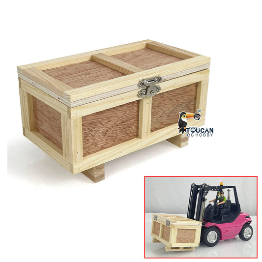 Wooden Box Decoration Simulation Model for 1/14 1/12 RC Truck Hydraulic Radio Controlled Forklift Construction Vehicles