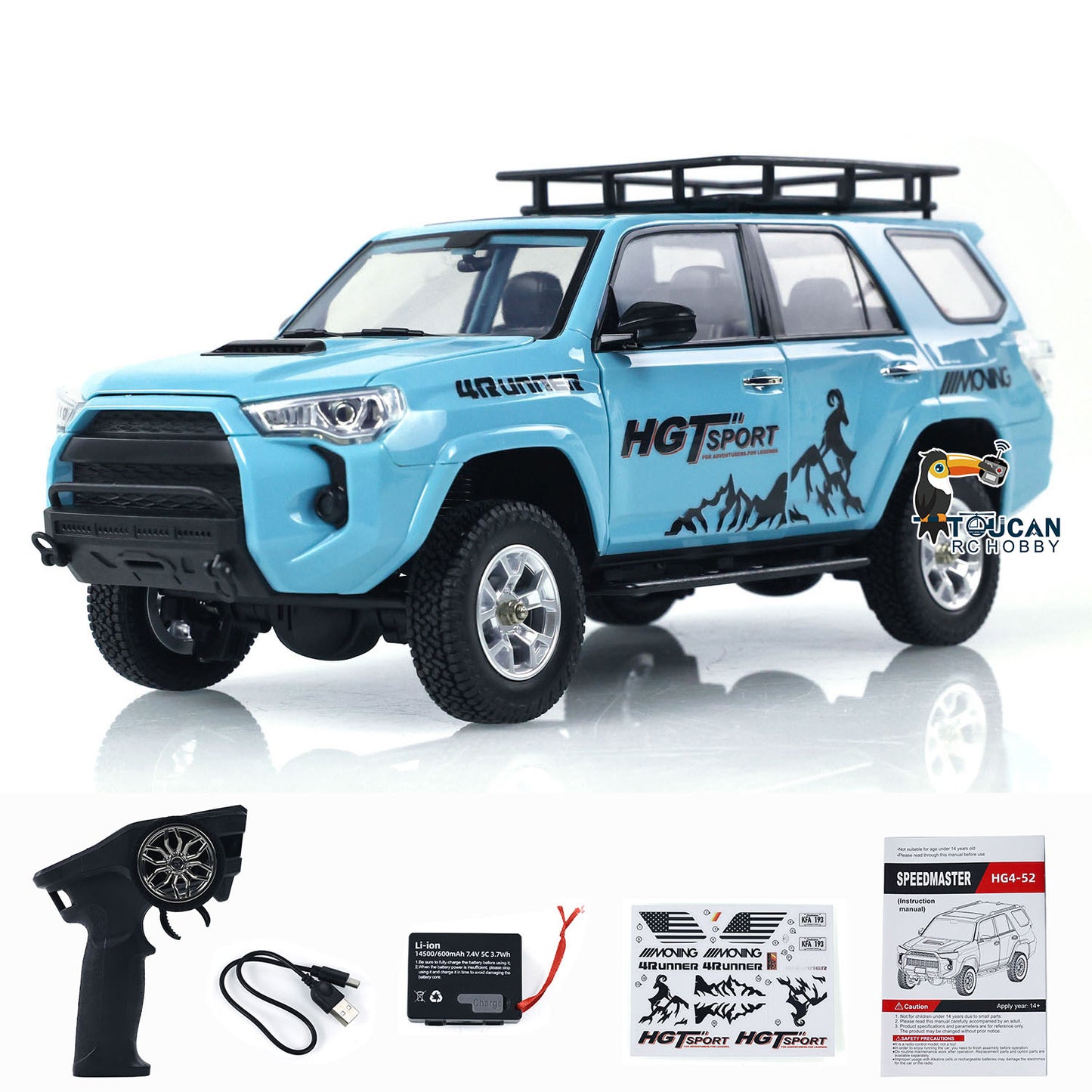1/18 HG 4x4 RC Off-road Vehicles Remote Control Crawler Car Simulation DIY Model 4Runner Upgraded Ver Painted Assembled