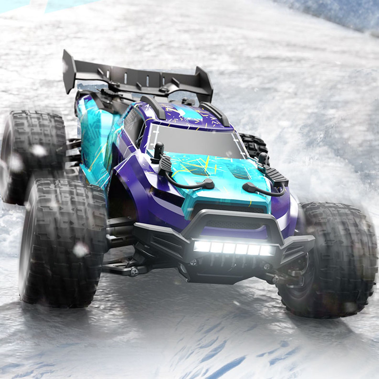 In Stock SCY 18101 Muti-Terrain 1/18 2.4GHz Sync Remote Control Off Road Vehicle PVC Body RC Electric Monster Truck Wheelie Bar LED Light