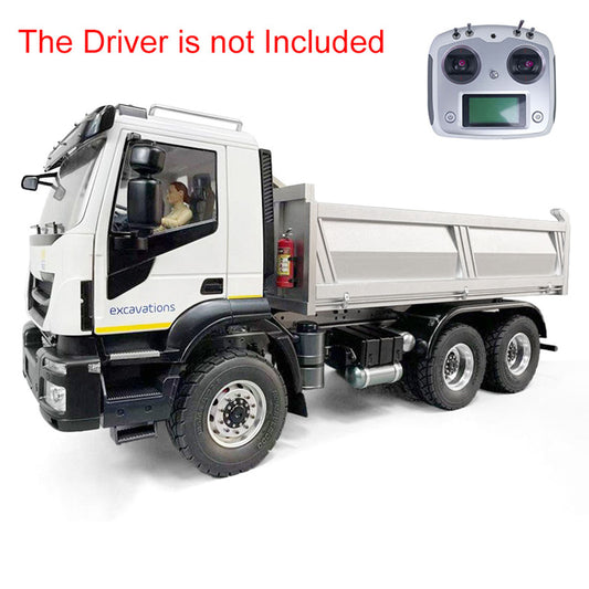 1/14 6x4 Hydraulic RC Dumper Trucks CNC Axles Metal Remote Controlled Tipper Car Toy Hobby Model for Adults Children