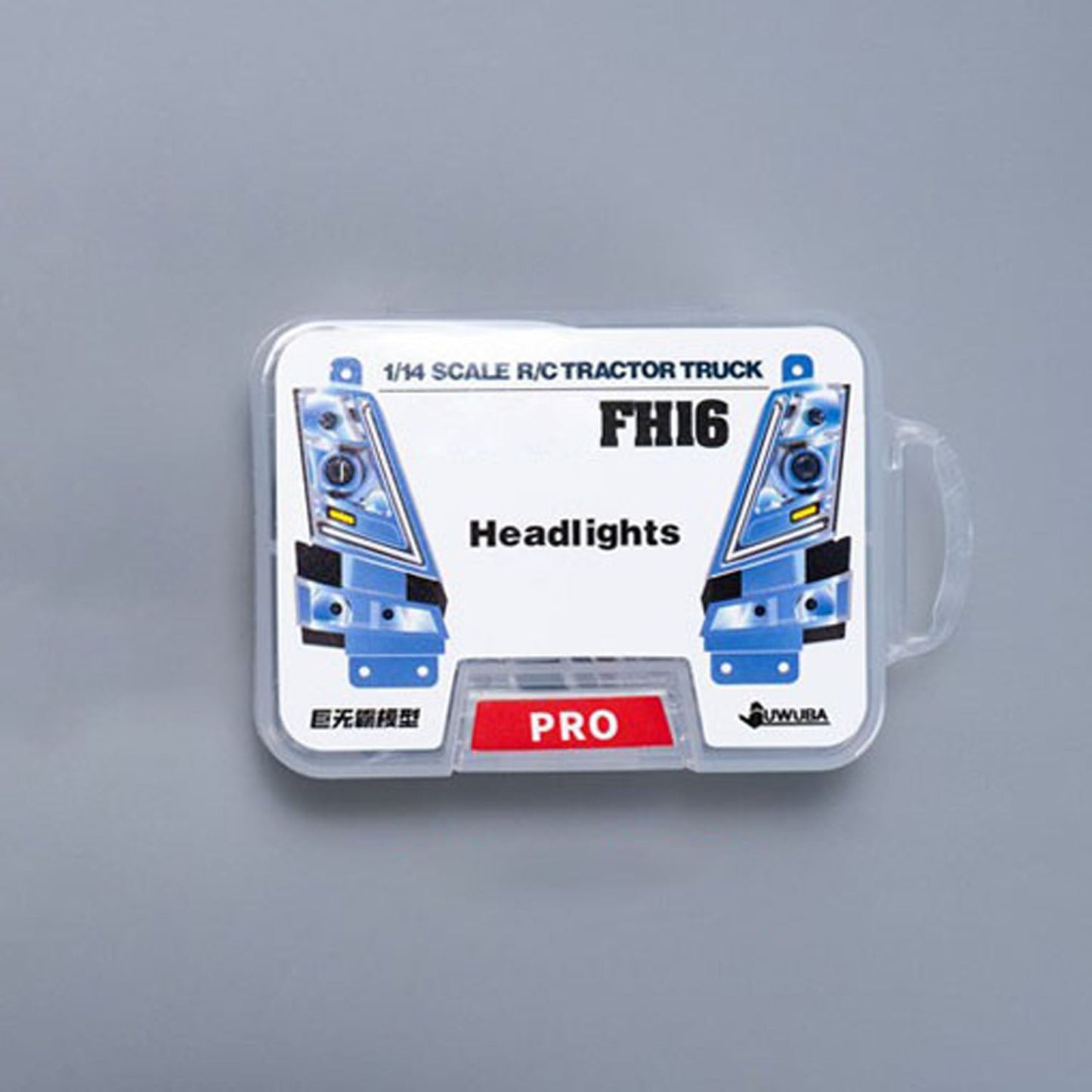 Plastic Head Lamp Pro Flowing Water Light Front Bumper Rack for DIY 1/14 Tamiya Remote Control Tractor Truck FH16 XL750 56360 56362 RC Lorry