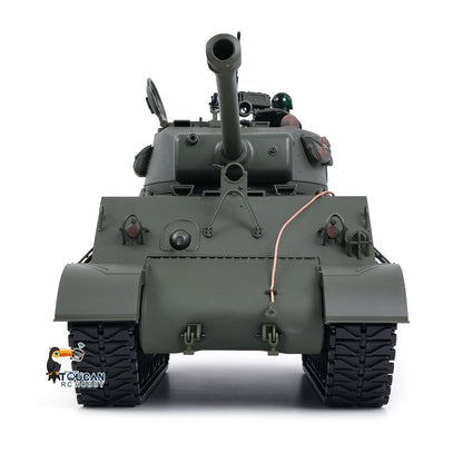 TOUCAN RC HOBBY HHRC Sherman M4A3 1/16 RC Tank Upgraded Side Skirts Infrared System Barrel Elevation Smoke Unit Metal Chassis Gearbox 360 Degrees Turret