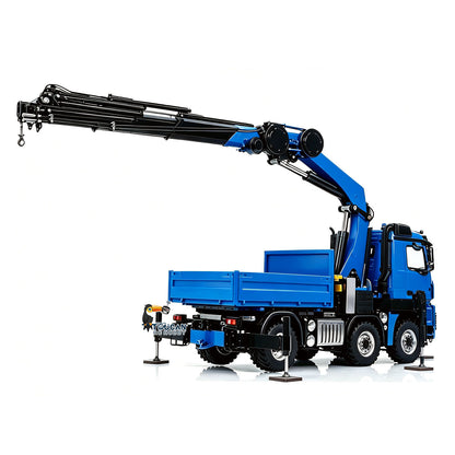 4151AK 1/14 Metal RC Agriculture Tractor Truck 6x6 Farm Lorry Hydraulic Crane Fly Jib Arm 3-Speed Gearbox Sound for Model Collector