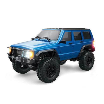 US Stock Plastic 1/18 4X4 RC Rock Crawler Remote Control Off Road Vehicle 3Speed Brushed Motor Metal Chassis Rail Multi-Terrain Model Car