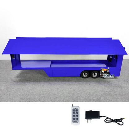 Metal 1/14 RC Mobile Stage Vehicles Remote Controlled Roadshow Trailer Truck for Performance Hobby Model Painted Assembled