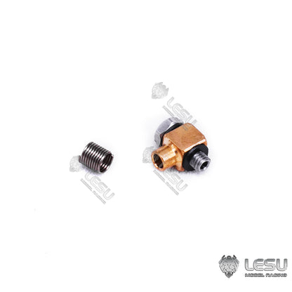 LESU Brass Nozzle for 1:14 Scale Hydraulic RC Excavator Truck Loader 2.5*1.5MM Pipe DIY Replacement Parts Model Car Dumper Lorry