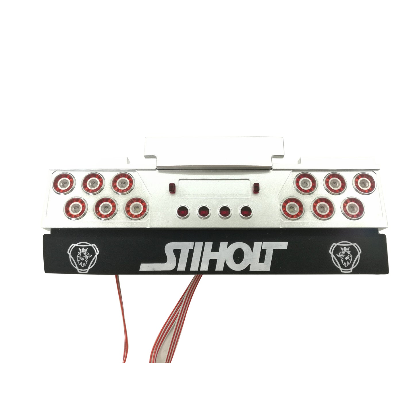 Degree Rear Tail Beam LED Taillight CNC Upgrade Universal Parts For 1/14 TAMILYA Benzs RC Tractor Car DIY Remote Controlled Model