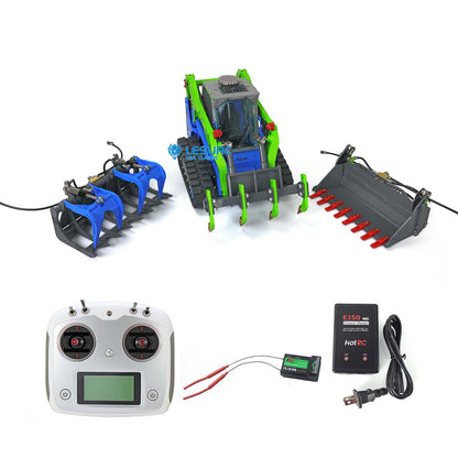 TOUCAN RC HOBBY LESU AOUE LT5 1/14 Metal RC Skid-Steer Loader B0008 with FlySky I6S Radio Controller Sound Light for Hydraulic Construction Vehicle Model Enthusiast