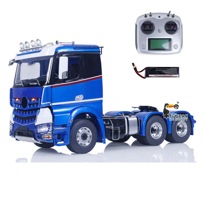 Flash Sale TOUCAN 1/14 6x6 RC Tractor Truck I6S Alloy Remote Control Lorry Car Model 2-Speed Sounds Lights