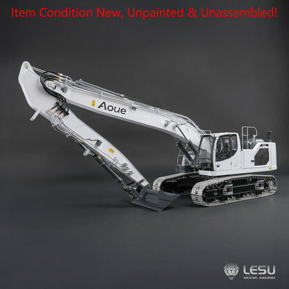 LESU AOUE LR945 KIT Unit 1/14 RC Hydraulic Long-reach Excavator CNC Extended Arm Digger Model Light 7CH Valve 4MPa Pump LCD