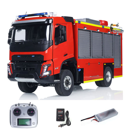 TOUCAN RC HOBBY 1/14 RTR Electric Model Car 4X4 Metal Axles Gearbox Remote Control Fire Fighting Vehicle Flysky i6S Radio 2Speed Light Sound