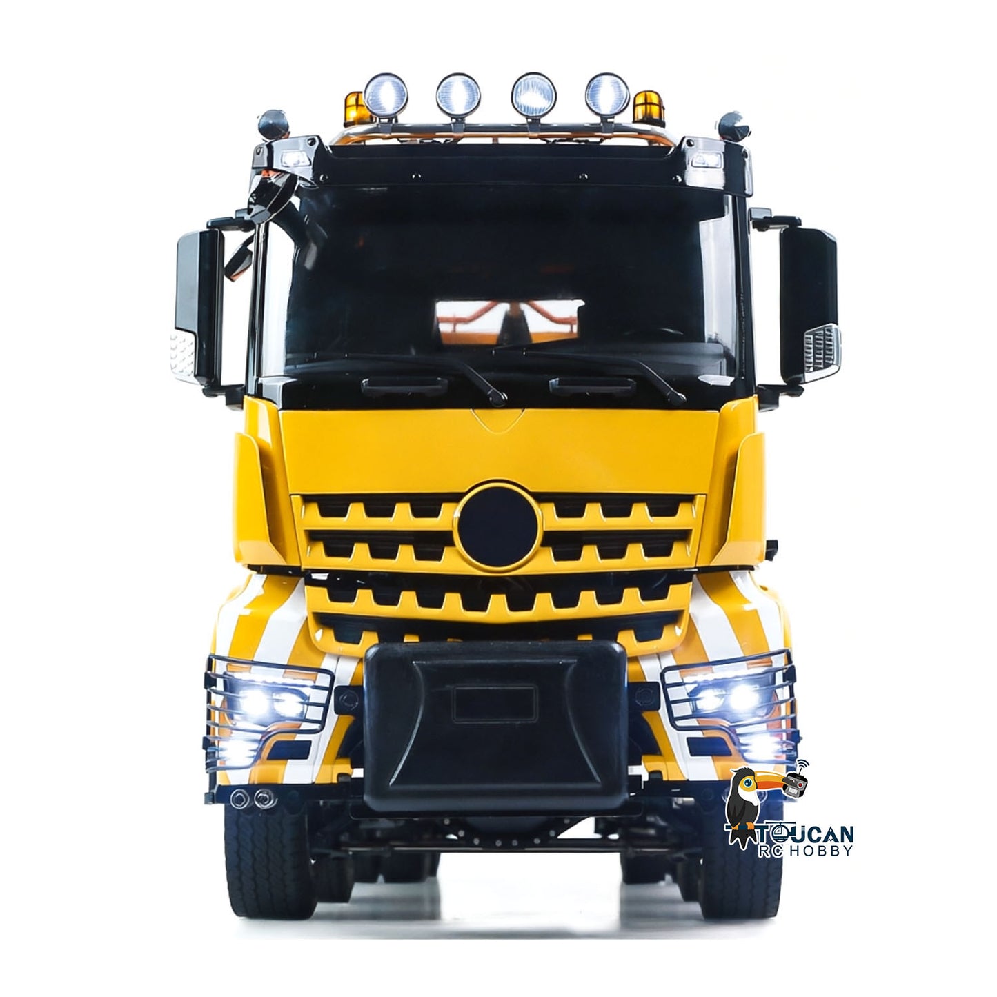 Toucanhobby 1/14 Remote Control Metal Hydraulic Roll On Off Dump Truck 8*8 5 Valves RC Full Tipper 3Speed Gearbox Hobbywing 1060 Brushed ESC Differential Locks