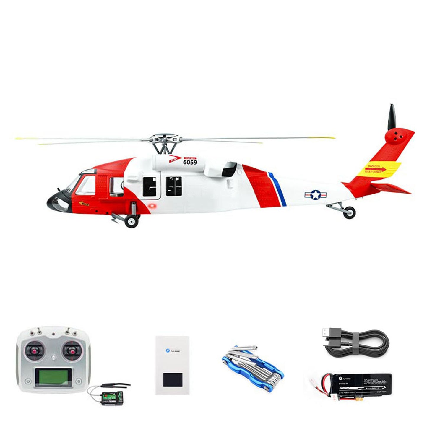 Pre-orderFLYWING MH-60T Jayhawk Remote Control Helicopter LED Light ACE Controller MH60T GPS ATT Mode One Key Return Beidou Positioning