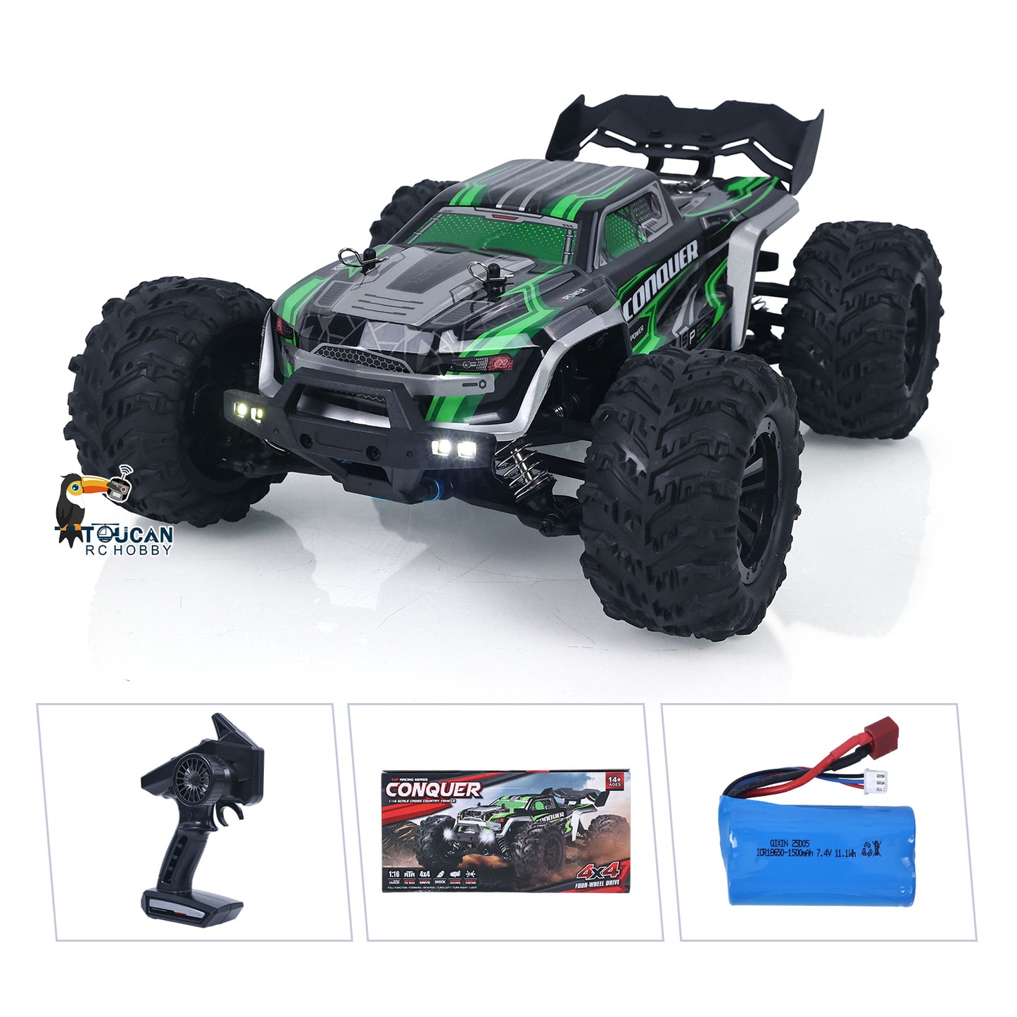 12 Inches Plastic 1/16 4X4 Remote Control Off Road Car SCY 16102 RC Monster Truck Pickup Metal Drive Shaft Charging Protection