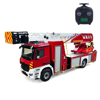 2Speed 1/14 4*4 Metal Chassis Electric Remote Control Lift Ladder Fire Truck RC Model Vehicle ST8 Radio No Battery Charger