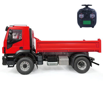 1/14 4x2 Metal RC Hydraulic Dump Truck 2-speed Remote Control Tipper Car Electric Model Vehicle DIY PNP Sound Light System