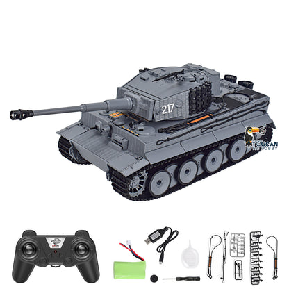 TOUCAN RC HOBBY HY Model 1/24 Plastic RC Tank German Tiger I Remote Control Tanks with Infrared Battle Simulated Smoke LED Lights Sound Recoil Effects