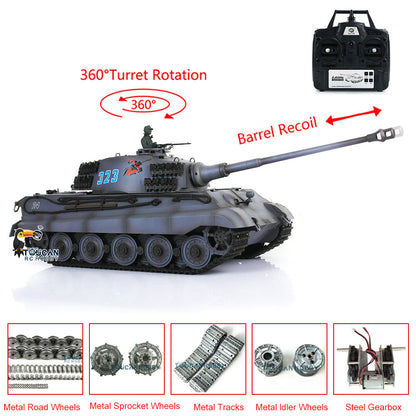 Henglong 3888A RC tank with durable metal road wheel parts
