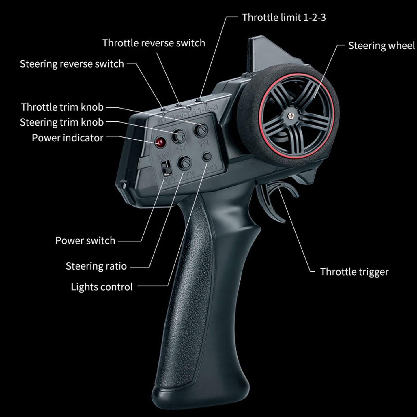 1:18 4*4 RC Simulation Rock Crawler Car C8801 2.4G Wireless Control Off Road Vehicle RTR Crawler Brushed Motor ESC LED Lights