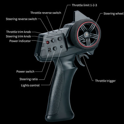 1:18 4*4 RC Simulation Rock Crawler Car C8801 2.4G Wireless Control Off Road Vehicle RTR Crawler Brushed Motor ESC LED Lights